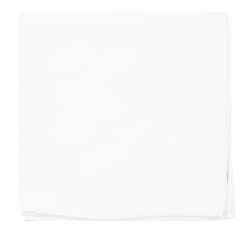 White Cotton Pocket Square